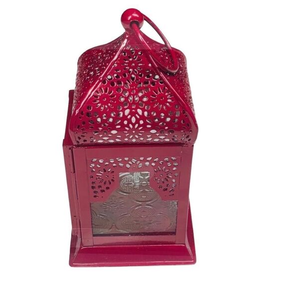 GlobeIn Small Hanging Lantern - Maroon - Picture 10 of 14